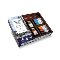 SENNELIER 申內利爾 學生級油畫輕巧木盒組 10mlx12色，色彩鮮明、安全無毒，適合初學者，輕巧便攜