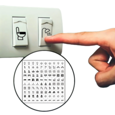 한눈에 보이는 스위치 구분 스티커 아이콘 라벨 100p 세트, 투명