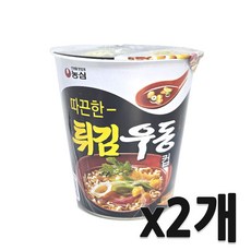 농심 튀김우동 컵면, 62g, 2개