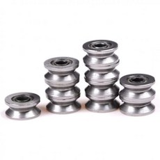 VFGKVKMETA(매점) 10개 4x13x6mm V624zz V그루브 롤러 휠 작은 볼 베어링 풀리 휠 베어링 와이어 트랙 가이드, VFGKVKMETA(매점) 10개 4x13x6mm V6