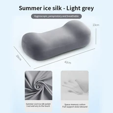 Nikooo 소파 등받이 쿠션 침대 사무실 의자지지 베개 의자 라운지 허리 요추 쿠션, CHINA, Light grey