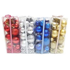 派對樂 聖誕圓球裝飾組，雪花片珠串，聖誕節裝飾用品，多款造型，節慶佈置, 1個, 金色