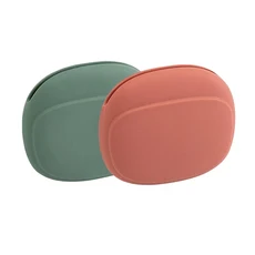 휴대용 이어폰 보관 케이스 실리콘 방수 헤드폰 정리함 데이터 파우치 지갑 운반, 12 2Pcs Mixed B