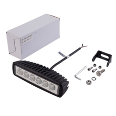 자동차 led 빔 보조 범퍼 작업등 오프로드 led 램프 라이트 서치라이트 직사각형 알루미늄 다용도 안개등, 18W SPOT BL09160