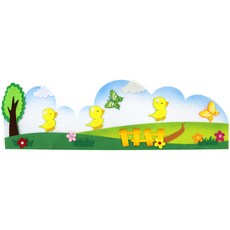 [동화오피스] 쥬쥬 펠트울타리 / 꽃 숲 새싹 잔디 통나무 화단 풀울타리, 8000 병아리울타리