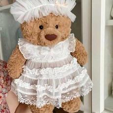 巴塞羅熊巴納布斯豬婚紗裙子結婚禮物 (不含玩偶), 1個, 裙子+發帶,26厘米豬豬穿