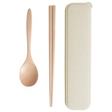 木製湯匙筷子盒, 荷木彎勺筷子組, 1套