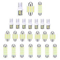 24PCS 자동차 실내 LED 전구 돔 라이트 교체 전구 키트 세트 T10 31mm 41mm 실내 지도 조명 라이센스 트렁크 조명 등., 1개