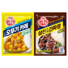 오뚜기카레 순한맛 100g 5개+삼선간짜장 100g 5개(총 10개), 1세트