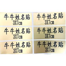 防水姓名貼 銀龍亮模 3cmX7cm姓名貼 工商貼紙 台灣製造 素色姓名貼 學生姓名貼 金龍亮膜（60張） 黑色字體無圖案, 1個, 24.金龍亮膜（60張）,1.黑色字體無圖案