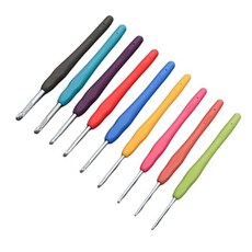 미끄럼방지 실리콘손잡이 뜨개실 코바늘 2mm-10mm, 7mm