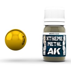 AK472 極致金屬系列 Xtreme Metal 金 35ml 模型漆, 1個