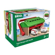 BRIO 브리오 WORLD 핸들 달린 열차 차고 전철 장난감 목재 레일 33474, 1개, 상세페이지 참조