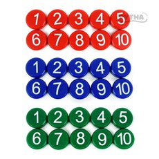 숫자 자석 유아자석, 빨강