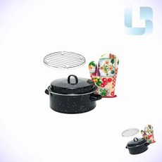 더아이 키친아트 직화냄비 장갑포함 28cm 직화구이냄비 군고구마냄비 굽는냄비, 직화구이냄비 28cm