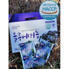 순수 국내산 블루베리즙 (100%) 함유 1박스(30포) 80L 자연의 맛 그대로 담아내는 맛, 2.4L, 1개