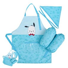 [엠유종합상사] 초등미술앞치마팔토시 초등학생앞치마두건세트 초등학생미술용앞치마팔토시세트 포차코 허니 앞치마 토시 두건 3종세트