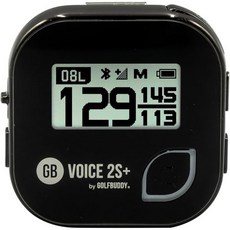 골프 버디 보이스 2S+ 말하는 GPS 거리 측정기 모자 내비게이션 클립 전 세계 40 000개 코스 사전 탑재 슬로프 모드 켜기/끄기 배터리 수명 18시간 샷 측정, Black, 1개, 검정
