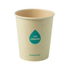 아이엠그리너 슬림 300ml(10온스) 테이크아웃 대나무 종이컵, 1개, 50개
