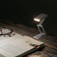 엠제이 독서등 북라이트 북마커 LED 조명 집게, 화이트