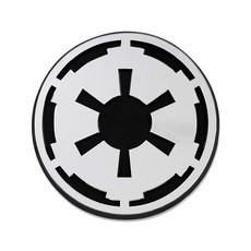 SW Imperial Galactic Empire 로고 플라스틱 자동차 엠블럼 - [실버][7.6cm x 7.6cm]