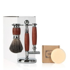 레트로 수동 면도기세트 면도세트 바버샵 브러시 이발소, S95 수염 세트 B 세트 4개 포장, 1개, 1L