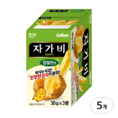 해태제과 자가비 짭짤한맛 스낵 파우치, 90g, 5개