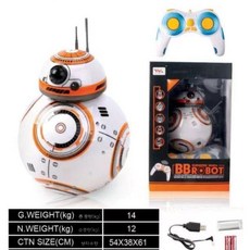 스타워즈 로봇 원격제어 RC 드로이드 선물 장난감, BB-8로봇(WY-24A), 1개