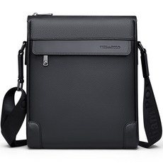 【奧特萊斯】英皇保羅真皮單肩包男士包包公文包新款多功能休閒商務斜挎包, 黑色【頭層牛皮】