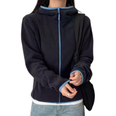 Makone 여성 봄 가을 빅사이즈 후드티 캐주얼 플리스 집업 자켓 패션의류/잡화/여성패션 반품 최저가 19,060원