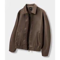 매장정품 디미트리 블랙 DIMITRI BLACK PU 미니멀 레더 자켓_브라운 DBE7LJ02BR 147344, 1 (M)