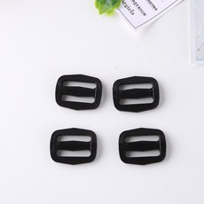 짱패브릭 블랙 내경20mm 플라스틱버클 레더락 사각링 조리개시리즈, 조리개, 4개