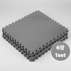 웨일스포츠 층간소음 헬스 요가 토탈 홈짐 매트, 6개, 그레이