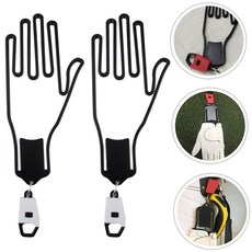 골타 골프장갑 건조기 골프장갑 홀더 장갑걸이 장갑홀더 버튼식 고급 홀더 포함, 화이트, 2개