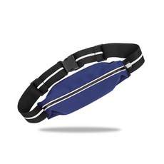 運動腰包 輕巧大容量 防水設計 跑步手機包, 深海藍, 1個