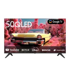 프리토스 50인치 QLED 4K 구글 AI 스마트TV 베젤리스 1등급, 고객직접설치, 스탠드형, 50QLED, 127cm(50인치)