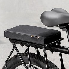글로리존 자전거 뒷자리 안장 프리미엄 푹신한 고탄성 쿠션, 1개, 블랙