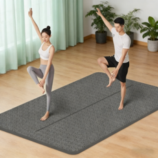 오버사이즈 요가매트 TPE 10mm 키높이 홈트레이닝매트 미끄럼방지 필라테스매트 2인용, 1개, 독도강치