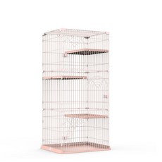 F.P 友善夥伴 貓籠 CT豪華雙層/三層 DC舒適雙層/三層 寵物籠, 1個, DC舒適三層貓籠(S)粉,如果有欠貨會留言通知 盡速回復