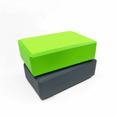 요가블럭 2종 세트 필라테스블럭 요가도구 필라테스 스트레칭 홈트 EVA, 1세트, 그레이 + 옐로우 그린