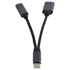 USB C OTG 케이블 전화 어댑터 2 in 1 타입 C에서 USB 스마트 폰 노트북 태블릿 용 PD 충전 포트가있는 어댑터, 회색