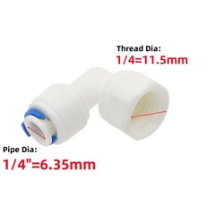 팔꿈치 90도 RO 수족관 커넥터 액세서리 BSP, Elbow Pipe to Female, PLF 6 35mm 1I4