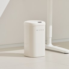 비바 센서 휴지통 디엣지 11L 크림 종량제 기저귀 냄새차단 자동 센서 휴지통, 코랄