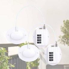 가자코리아 현관 창문 안전 잠금 사물함 시건 장치 무타공 번호형 냉장고 자물쇠 화이트, 2개