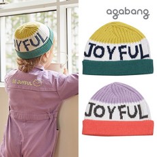 [아가방]던배색니트비니(PURPLE GREEN)_01P177001