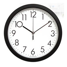 국내산 무소음 벽시계 모음 인테리어벽시계 집들이 개업식 기업 학교 단체인쇄가능, 브라운24cm_뉴원형