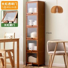 원목 주방 수납장 일본식 부엌 찬장 주방수납장 홈카페, F. 창홍 투명 플랩 도어 5겹 40cm