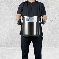 킹센스 304 통판 스텐 위생용기 5호 19.6L 무용접 업소용식깡 국통 곰솥, 1개
