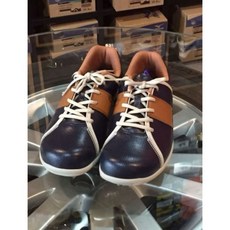 Mizuno Golf 兩用鞋 無釘款 寬瑄版(EEEE) 藍/咖 運動休閒 寬楦舒適