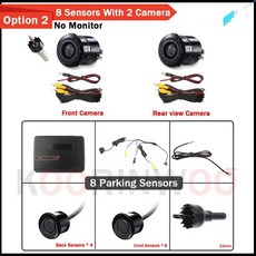 전자기 주차 센서 레이더 감지기 자동차 모니터 알람 전면 카메라 후방 파크트로닉, C. Grey Sensors, 2. Option 2